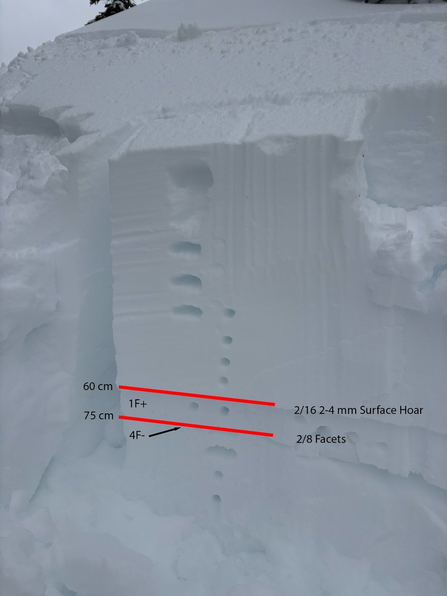 We received reports of blowing and drifting snow in the Sawtooths and observed thin wind slab formation near Galena Summit. Both the smaller wind slab and the larger, but less likely, persistent slab problems are most likely on shadier slopes facing away from the afternoon sun.