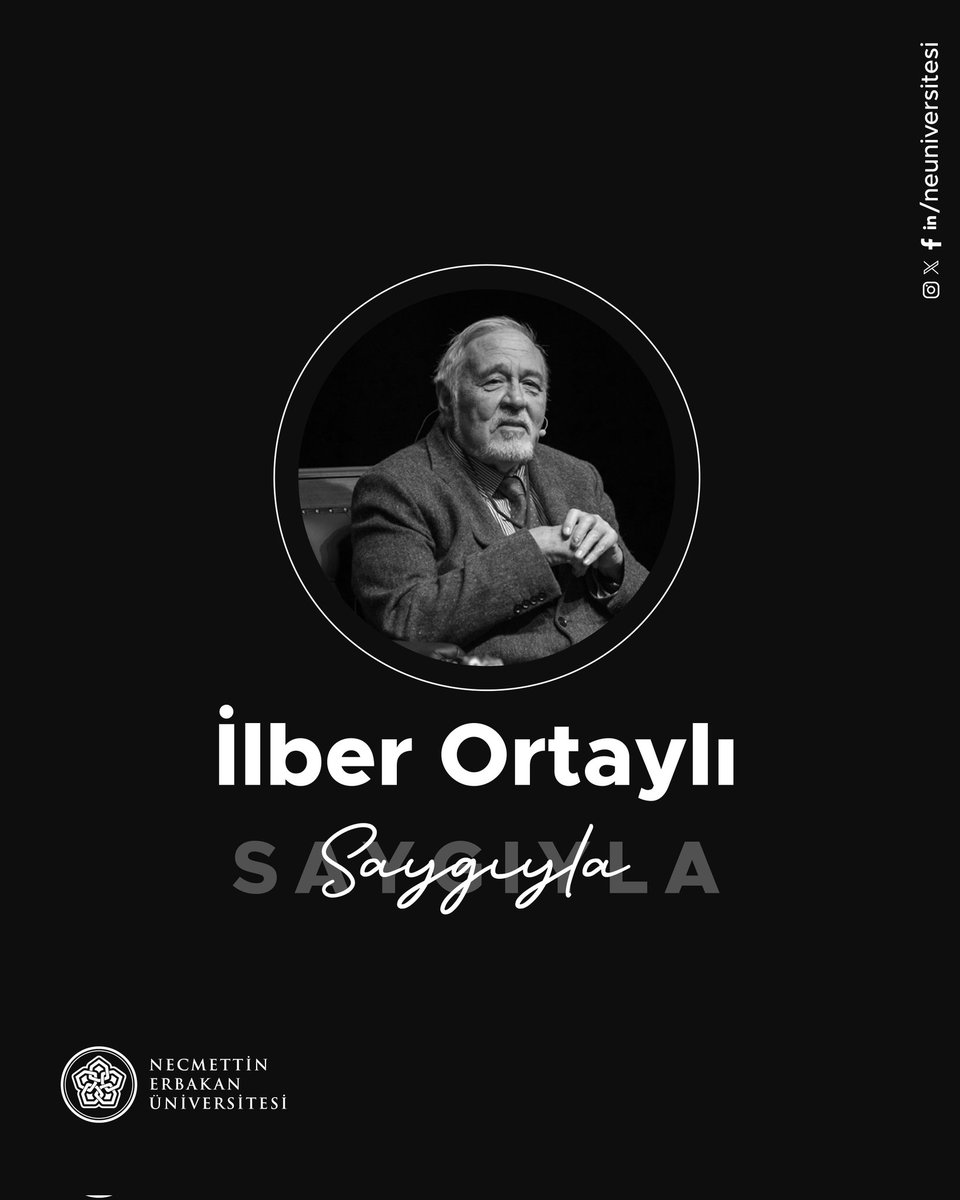 #BaşımızSağolsun

Türk tarihçiliğinin büyük ismi, kıymetli bilim insanı Prof. Dr. İlber Ortaylı’yı kaybetmenin derin üzüntüsü içerisindeyiz. Kıymetli hocamıza Allah’tan rahmet; ailesine, sevenlerine ve akademi dünyasına başsağlığı dileriz.