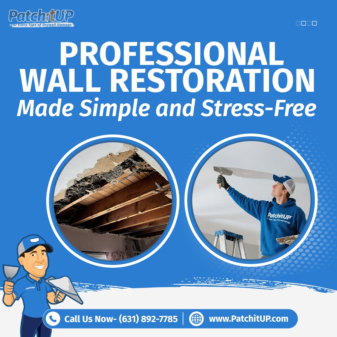 suffolk_Patch's tweet image. Wall damage at home or office? Let PatchitUP in Suffolk County handle it! Our professionals make wall restoration quick, clean, and stress-free with flawless drywall repair you can trust.

Visit: patchitup.com/locations/suff…

#PatchitUP #DrywallExperts #WallRepair #HomeImprovement