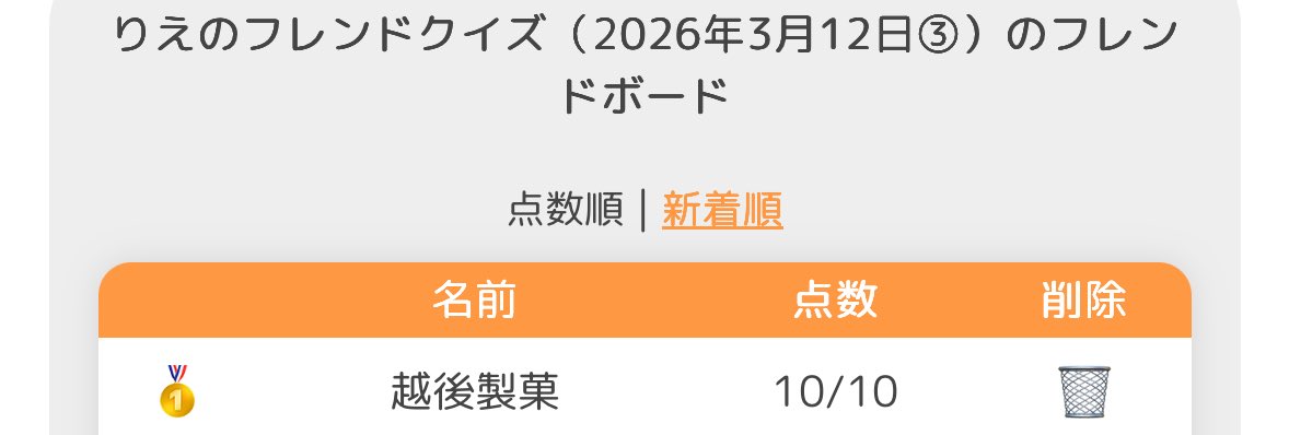 ねえ全問正解の越後製菓だれ？ｗｗｗ