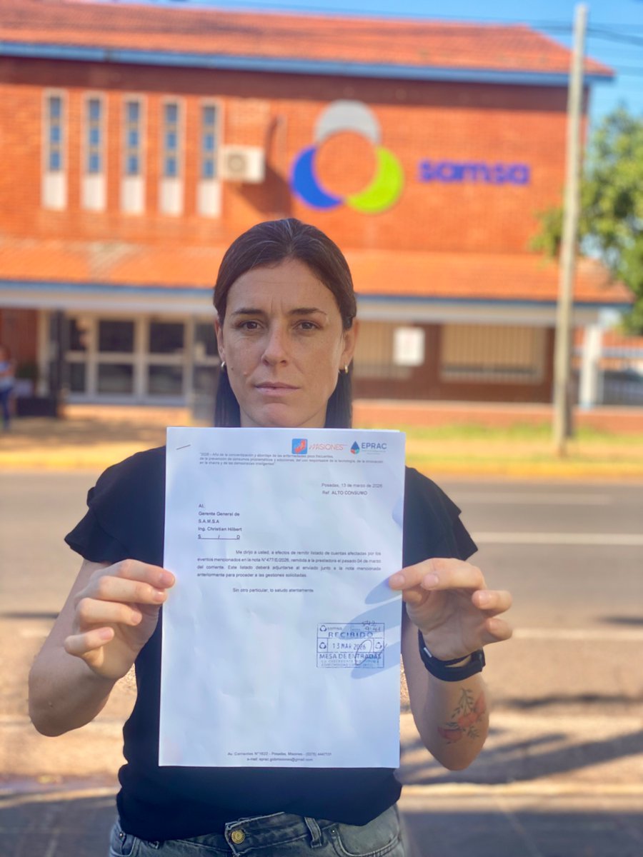 SoledadBalan's tweet photo. Exigimos a SAMSA una respuesta para los usuarios.

Tras la recepción de reclamos, en solo esta semana gestionamos más de 180 respuestas y presentamos a la empresa un petitorio exigiendo la verificación de facturas y la emisión de una nueva con un valor adecuado al consumo real  . https://t.co/yWuC7coUdK
