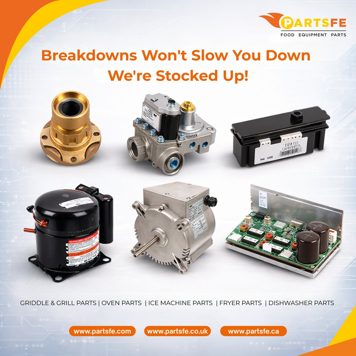 PartsFe's tweet image. PartsFe provides griddle, oven, ice machine, fryer, and dishwasher components with fast delivery across the USA, UK, and Canada.

Shop today: postly.click/_r9

#CommercialKitchenEquipmentParts #FoodEquipmentPartsUSA #PartsFe #CommercialDishwasherParts #RefrigeratorParts