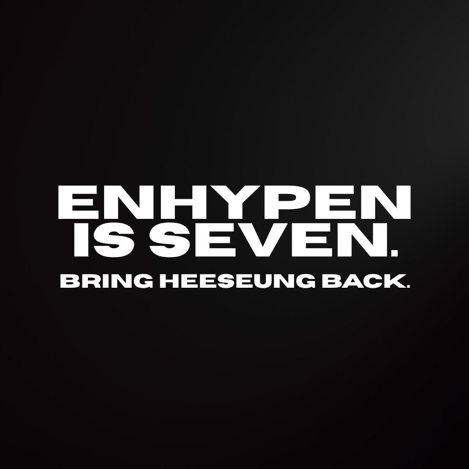 nikicoolasf's tweet photo. ENHYPEN IS SEVEN! 

희승이를 다시 엔하이픈으로 되돌리다!
#엔하이픈은_일곱이다
#엔하이픈은_7명이다
#엔하이픈_일곱을_지켜
#빌리프랩_설명해라 https://t.co/P63PNjS0qs