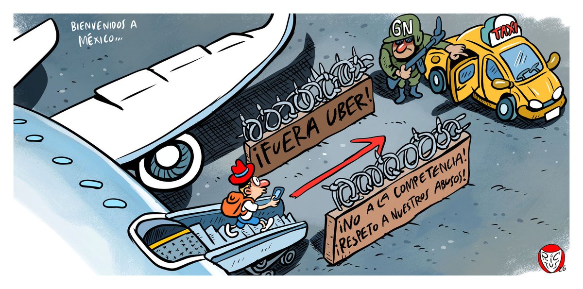 "Bienvenidos a México". Cartón publicado en <a href="/ElFinanciero_Mx/">El Financiero</a>