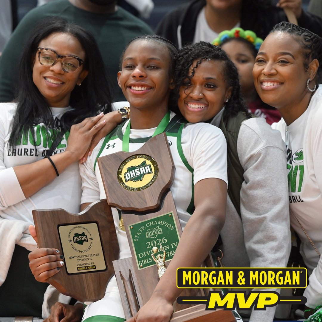 OHSAASports's tweet photo. Congratulations to Shaker Heights Laurel's #24 Tristian Williams on her MVP Award presented by Morgan &amp; Morgan! @forthepeople https://t.co/jBUUlpBm3c