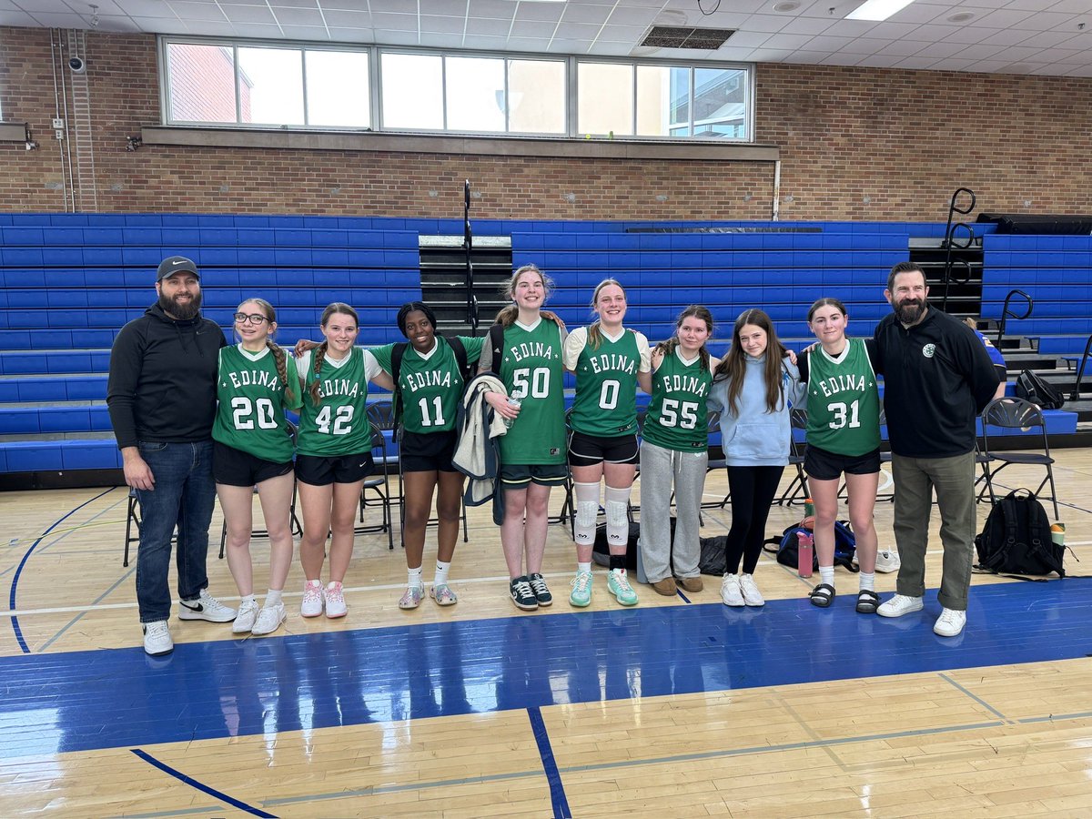 edinabasketball's tweet photo. Edina 9/10 Green took 1st place in the Silver Bracket of the West Metro League tournament last weekend. Awesome! 🐝🏀🏆 https://t.co/dBZVzY7xMJ