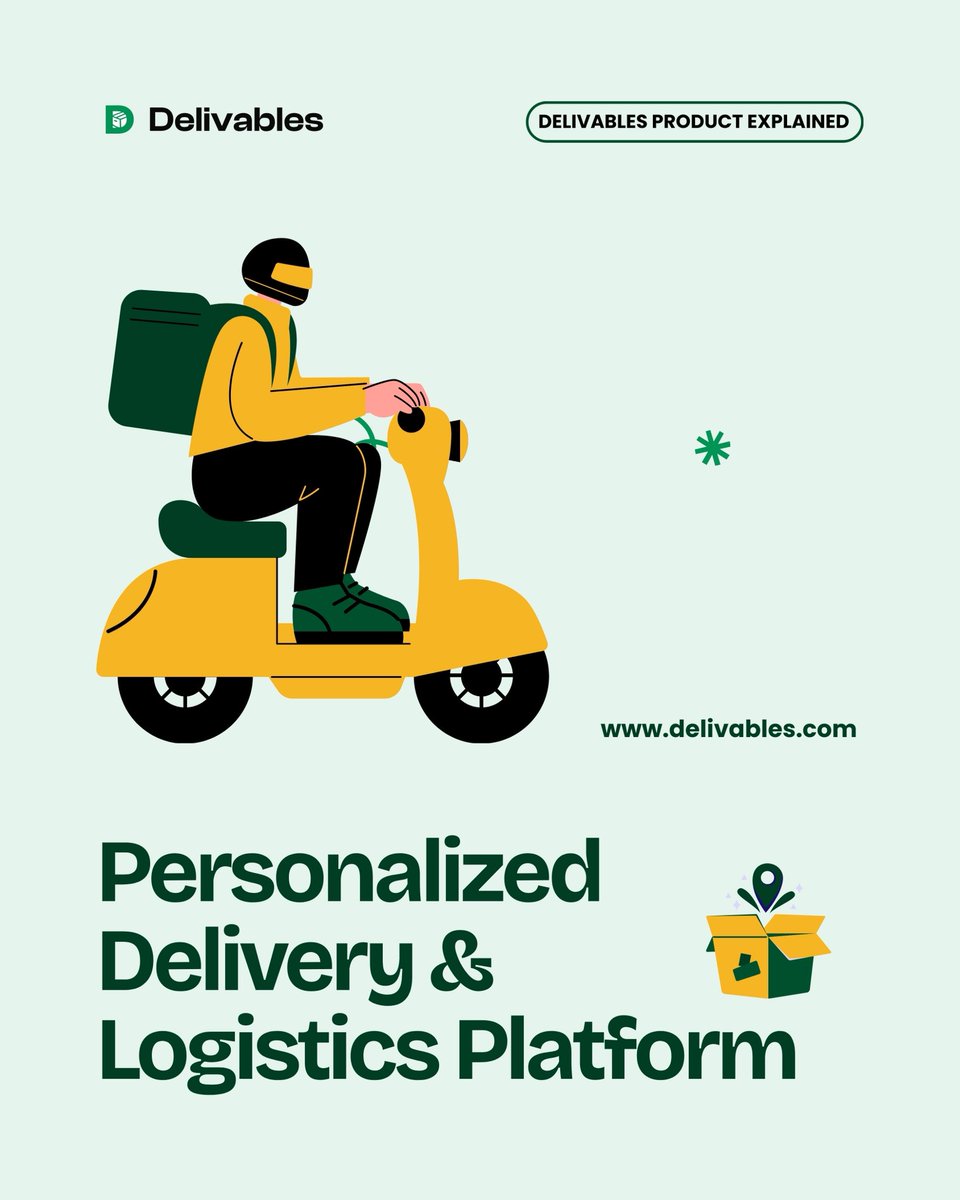 delivables's tweet photo. Deliveries shouldn’t be complicated.

With Delivables, businesses can manage everything from one platform:

• 🛵 Manage and coordinate riders
• 📍 Track deliveries in real time
• 💰 Control your own delivery pricing
• 📦 Handle all delivery operations in one place https://t.co/wTC4aogZmx