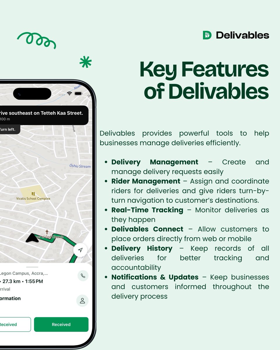 delivables's tweet photo. Smarter logistics. Better customer experience. Faster deliveries.

Start delivering smarter today.

🌐 https://t.co/RqFJCTkAyu
📞 +233 24 231 1078

#Delivables #LogisticsTech #DeliveryManagement #BusinessTools #StartupAfrica #TechInGhana #AccraBusiness #DeliveryPlatform 🚚 https://t.co/QpMq3MOgKo