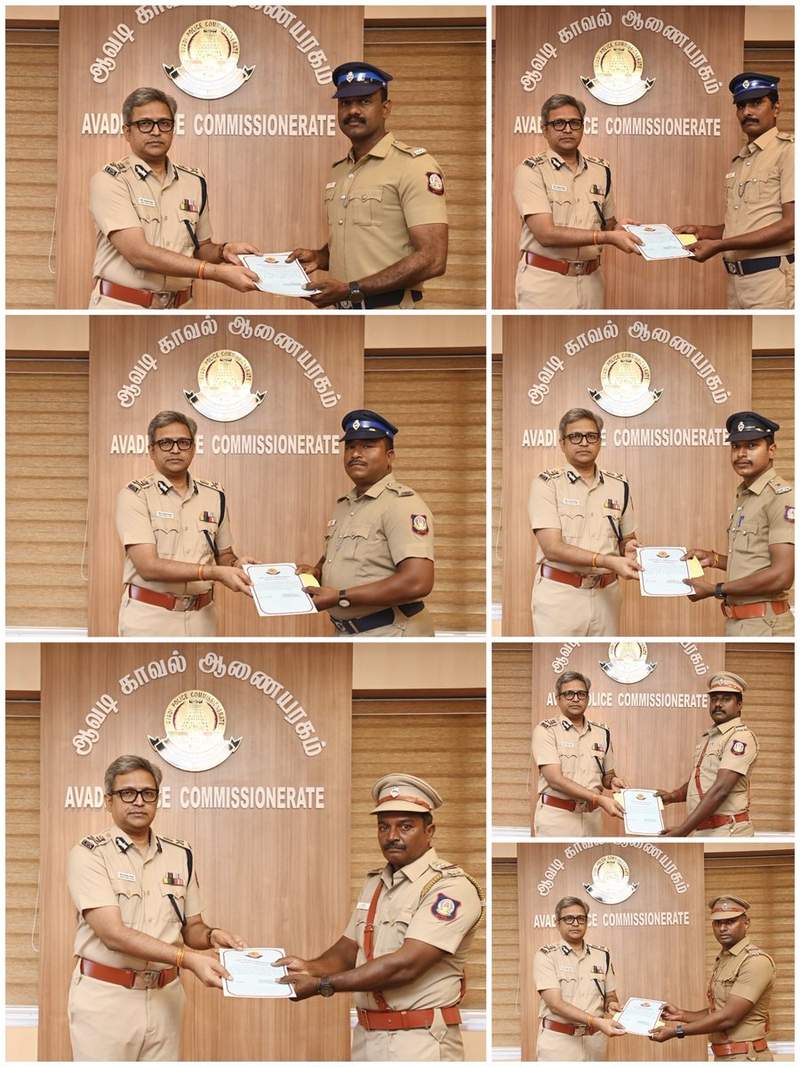 avadipolice's tweet image. Today 13.03.2026, Tr. Prem Anand Sinha, IPS., Commissioner of Police, Avadi appreciated and rewarded the  Police Personnel for their tremendous work in seizure of 75 Kgs of Ganja.
@avadipolice 
#avadipolice
#Goodwork