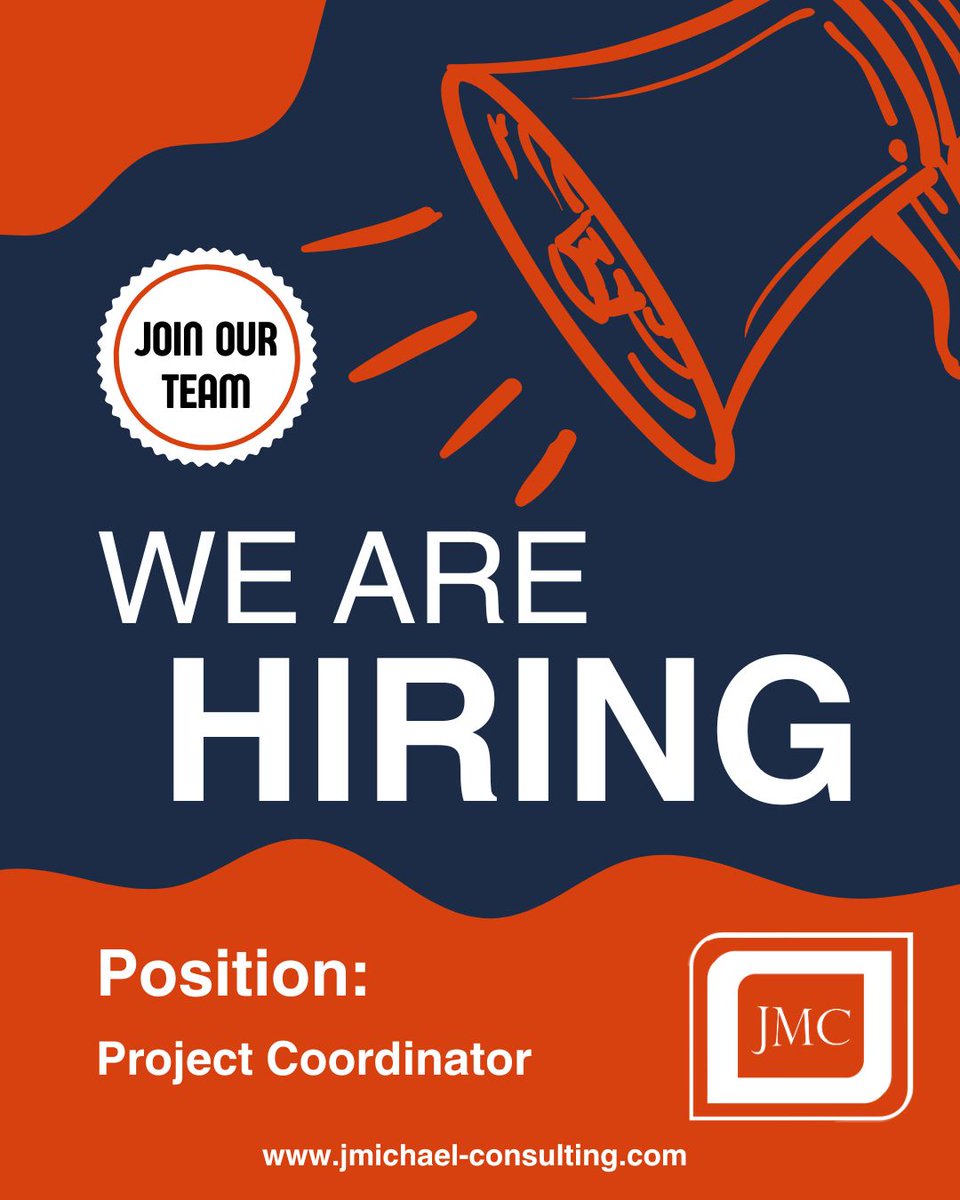 JMC_Team's tweet photo. JMC is hiring a Project Coordinator to help support public health informatics projects that improve how health data is shared, analyzed, and used to protect communities.
📍 Remote
📈 2–5 years experience
👉 Apply here: https://t.co/qOlVoCr4xI 
#Hiring #ProjectCoordinator #JMC https://t.co/aa4kCgkeQE
