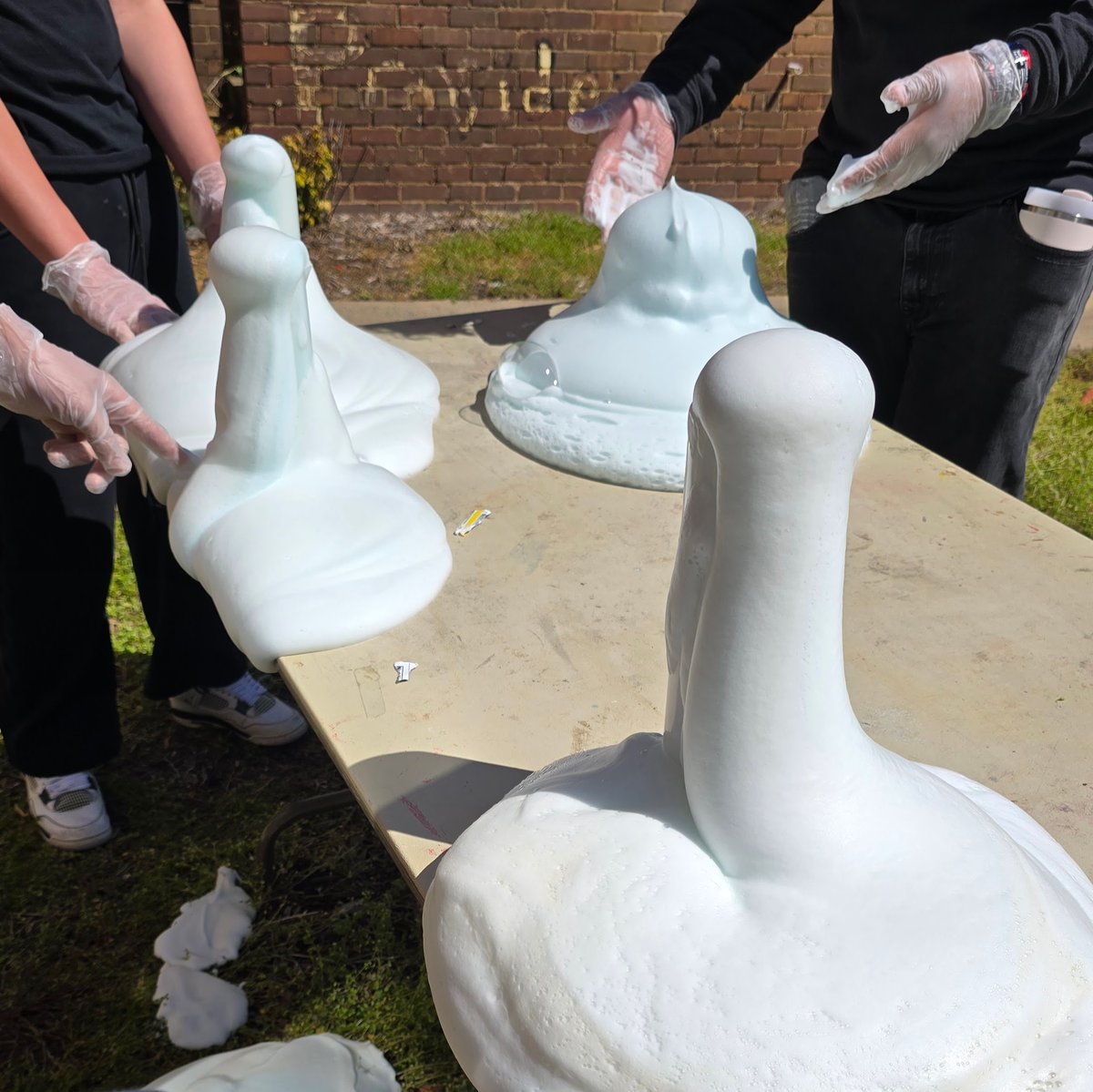 SouthProvSchool's tweet photo. Ms. Ennis's science classes explored chemical reactions today discovering how yeast acts as a catalyst to decompose hydrogen peroxide. When peroxide and yeast are added to dish soap, an eruption of foam occurs! #rethinkingalted @UCPSNC @aghoulihan @diazteaching @jgriffith352 https://t.co/lsfd9h4lLh