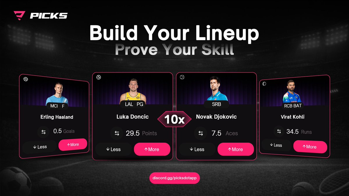 what if your sports knowledge is worth up to 30x?

pick 2-6 lineups → predict their performance correctly → get reward

start here: discord.gg/picksdotapp