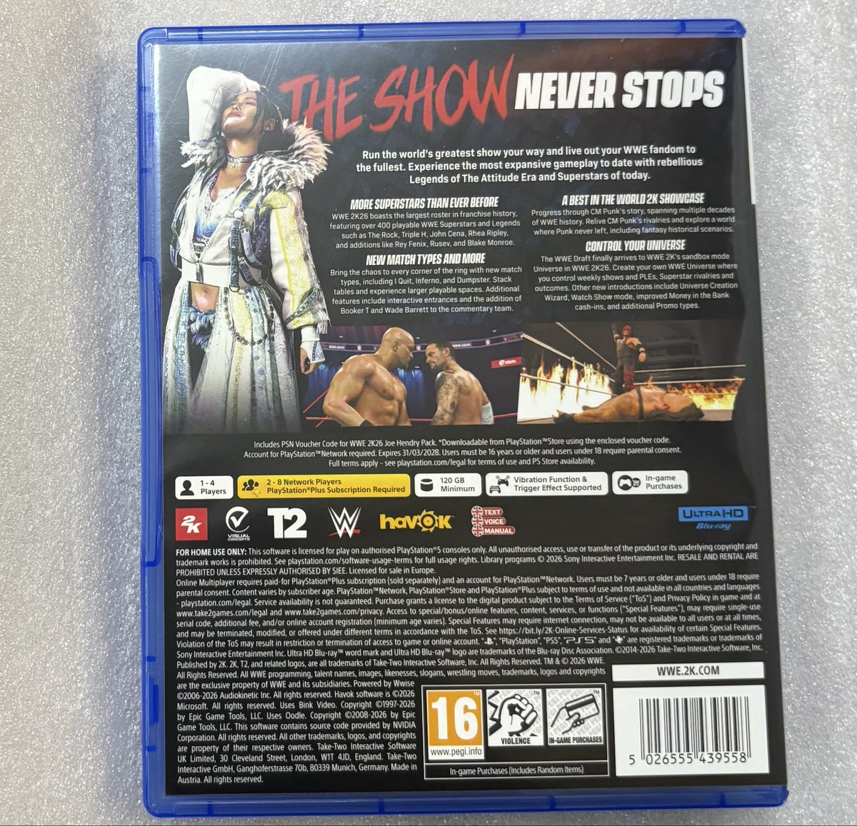 jahxhere's tweet photo. Picked up and unboxed WWE 2K26 today.

Been waiting for this one. Let the grind begin. 🎮🏆

#WWE2K26 #WWEGames #GamingCommunity https://t.co/wQKo92GYzX