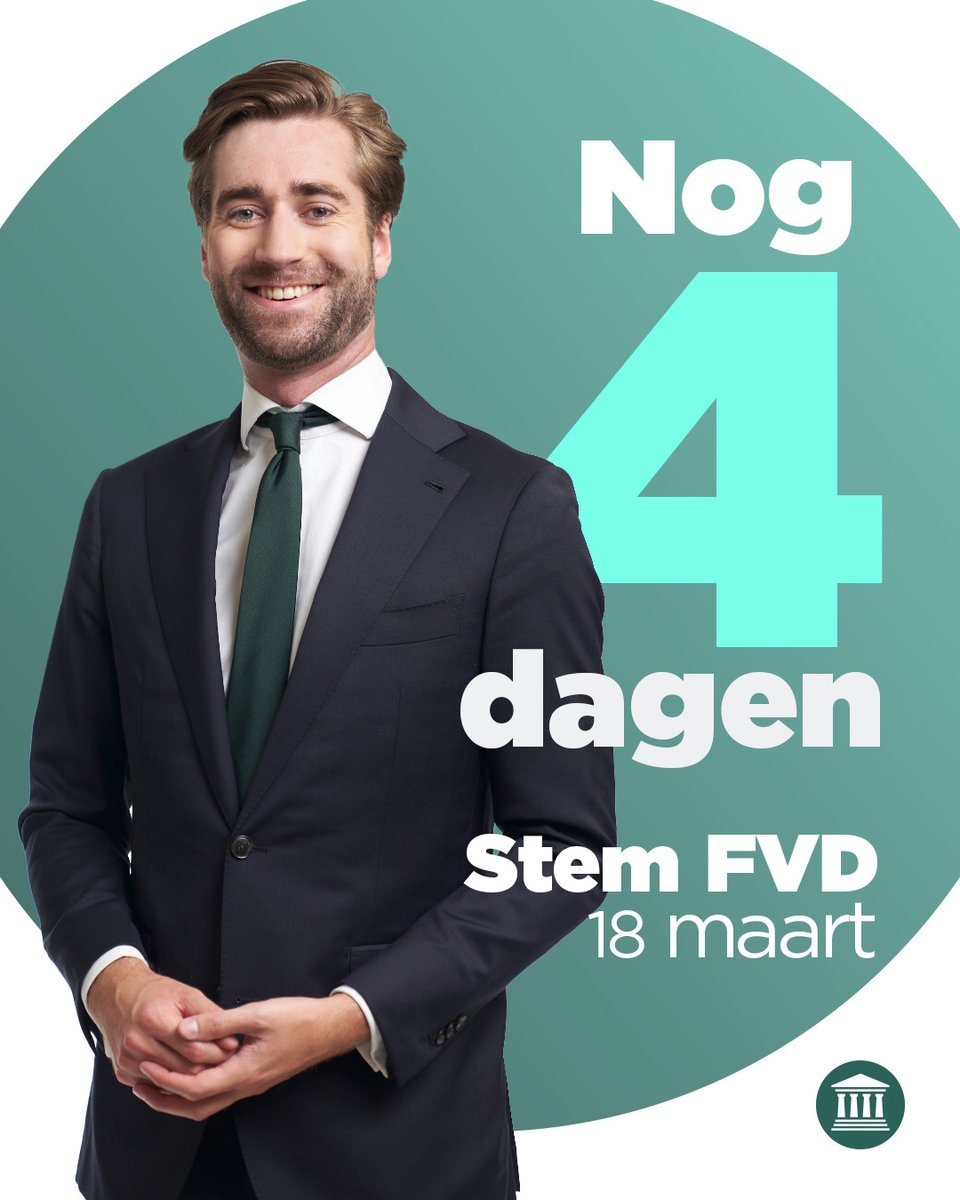 Woensdag zijn de gemeenteraadsverkiezingen!

We kunnen onze groei in de peilingen vertalen naar honderden raadszetels, maar alleen als iedereen ook écht naar de stembus gaat op 18 maart.

Doe mee en overtuig zo veel mogelijk mensen om op FVD te stemmen! fvd.nl/wordlid