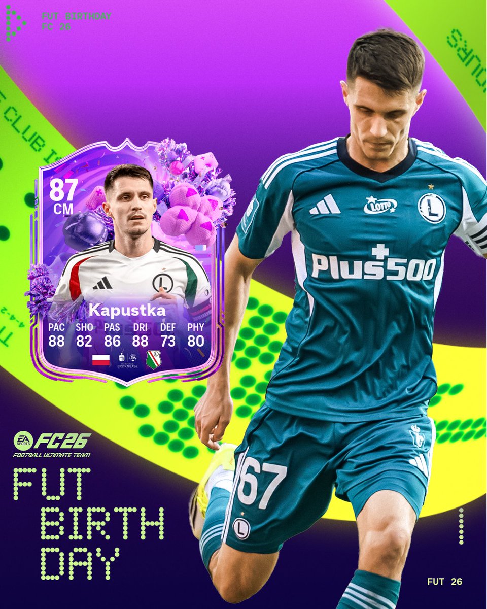 Bartosz Kapustka with a FUT Birthday card in EA SPORTS #FC26 🎂