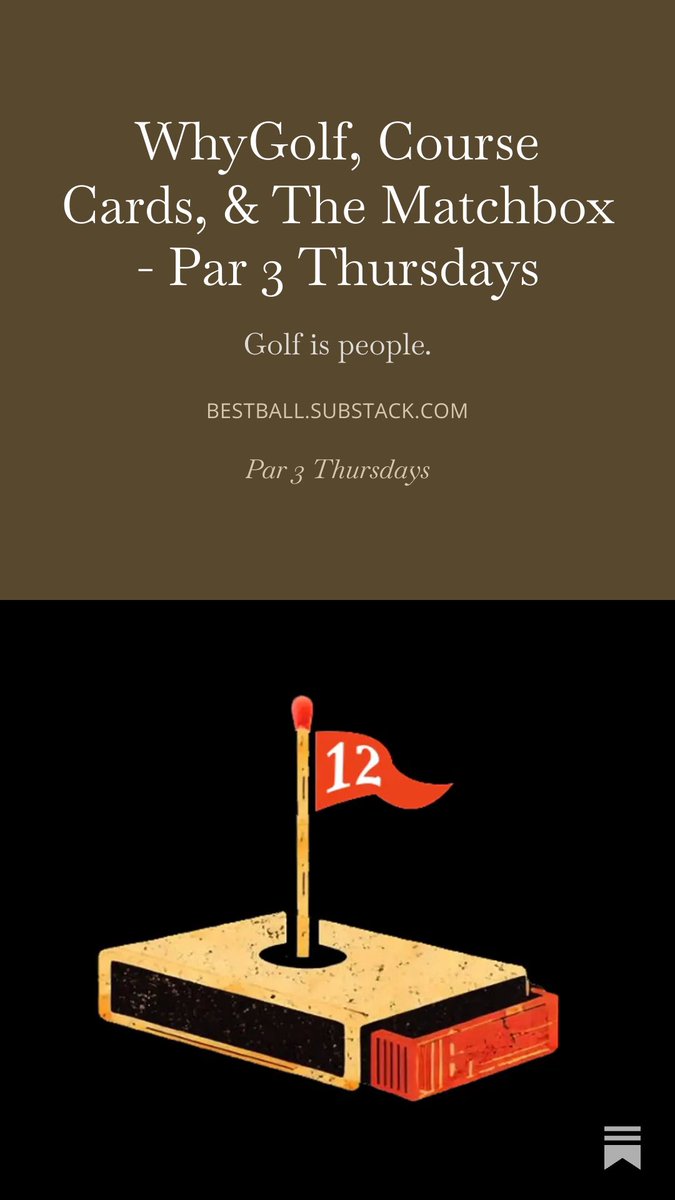 golfBestBall's tweet image. In this week’s edition of Par 3 Thursdays…

⛳️ @why__golf 
⛳️ Course Cards
⛳️ The Matchbox at @TobaccoRoadGolf 

Read &amp;amp; Subscribe —&amp;gt; BestBall.substack.com

#golf #brands #golfcourse #golftrainingaids #newsletter