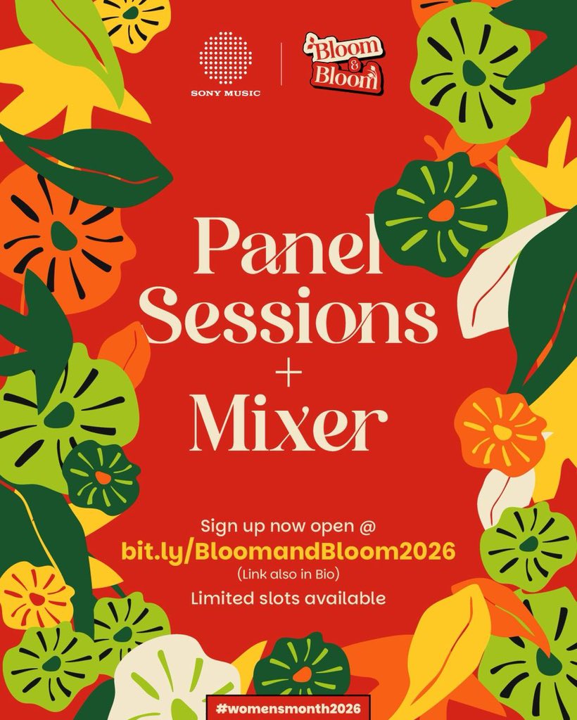 The future of music is collaborative and women are at the center of it. ✨

Join us for a Panel Session + Mixer with Sony Music West Africa celebrating women shaping the sound of the industry.

Hear from experts, connect with women in music business. Spots are limited!