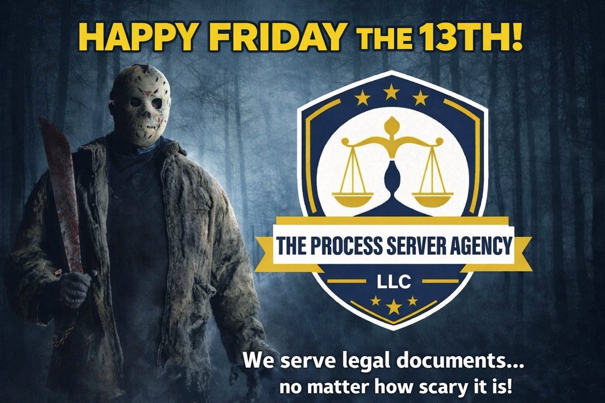 OrderToAppear's tweet photo. #happyfridaythe13th #processserver #santaclarita #LosAngeles https://t.co/oWr4xjWmQy