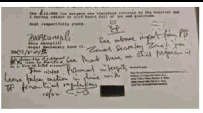 Chima_Obi1234's tweet photo. In 1998, Prof. Dora Akunyili was the South-east Zonal Secretary of the Petroleum Trust Fund [PTF].

Her doctors diagnosed her of a cancer tumor growing rapidly in her breast, and she had to travel to the United States for a surgery. 

General M Buhari who was the PTF chairman approved the sum of £17,100 for her medical expenses with £12000 deposited directly to the hospital while £5100 was given to her as living and medication expenses.

When she got there, the doctors over there found out it was a minor tumor which could be treated without surgery, and so the surgery was cancelled and she was refunded directly by the hospital.

She came back to Nigeria, and instead of keeping the money, she did what no Current Nigerian Politician would do. She returned the £12,000 to PTF and wrote a letter thanking Gen. Buhari, while explaining that she didn't need the money.

In the letter from late Dora to Gen Buhari, she explains that she was returning £12,000 of the £17,100 because doctors decided surgery was not needed.

That act of integrity is one of a kind, and that was part of what determined her position as the NAFDAC boss.

I can assure you that in the current Nigeria, these rogues in power would have seized that money and used £1k for thanksgiving for a successful surgery.

Point to note is that the £12k was enough to buy a choicy house in Ikoyi, in those days, but she refused to do any of that.