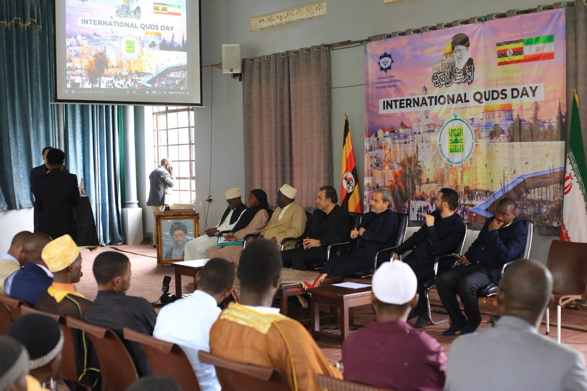 Int'l #QudsDay observed in Uganda. 
Amb. Majid Saffar &amp; religious leaders joined 200+ students from across Uganda to stand in solidarity with the oppressed in Palestine and beyond. 
A powerful call for justice and unity.