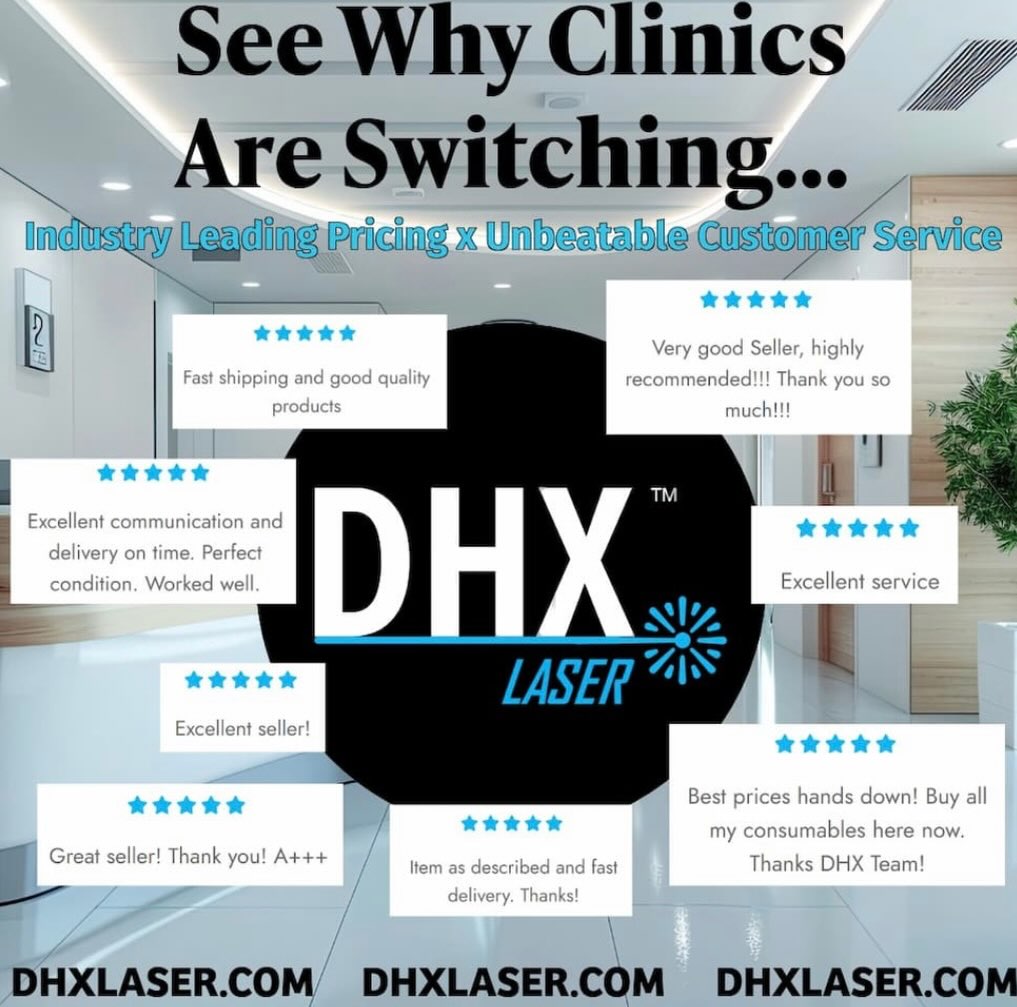 DHXLaser's tweet image. The word is out! Tired of overpaying for consumables on top of poor customer service? We created DHX Laser to fix this problem. Your response has been amazing! Thank you! We are happy to serve your clinics!
#dhxlaser #RFMicroneedling #microneedle #LaserTreatment #medspa