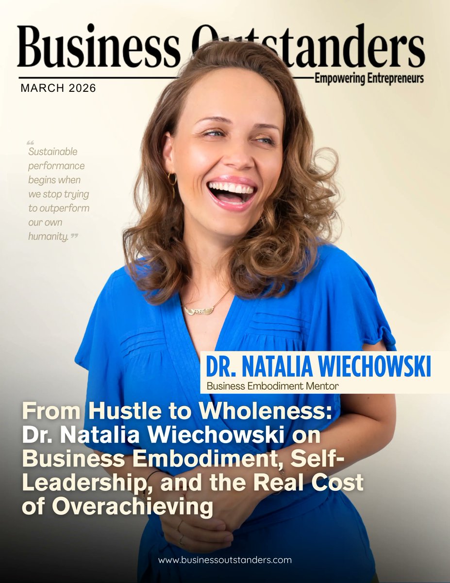 Bizoutstanders's tweet photo. Interview with Dr. Natalia Wiechowski, Business Embodiment Mentor

In this interview, Dr. Natalia Wiechowski explains why mindset is not enough, how embodied leadership works and how entrepreneurs build success without burnout.

Read full interview: https://t.co/JMCwf0pqOP https://t.co/a8VxDC6Kou