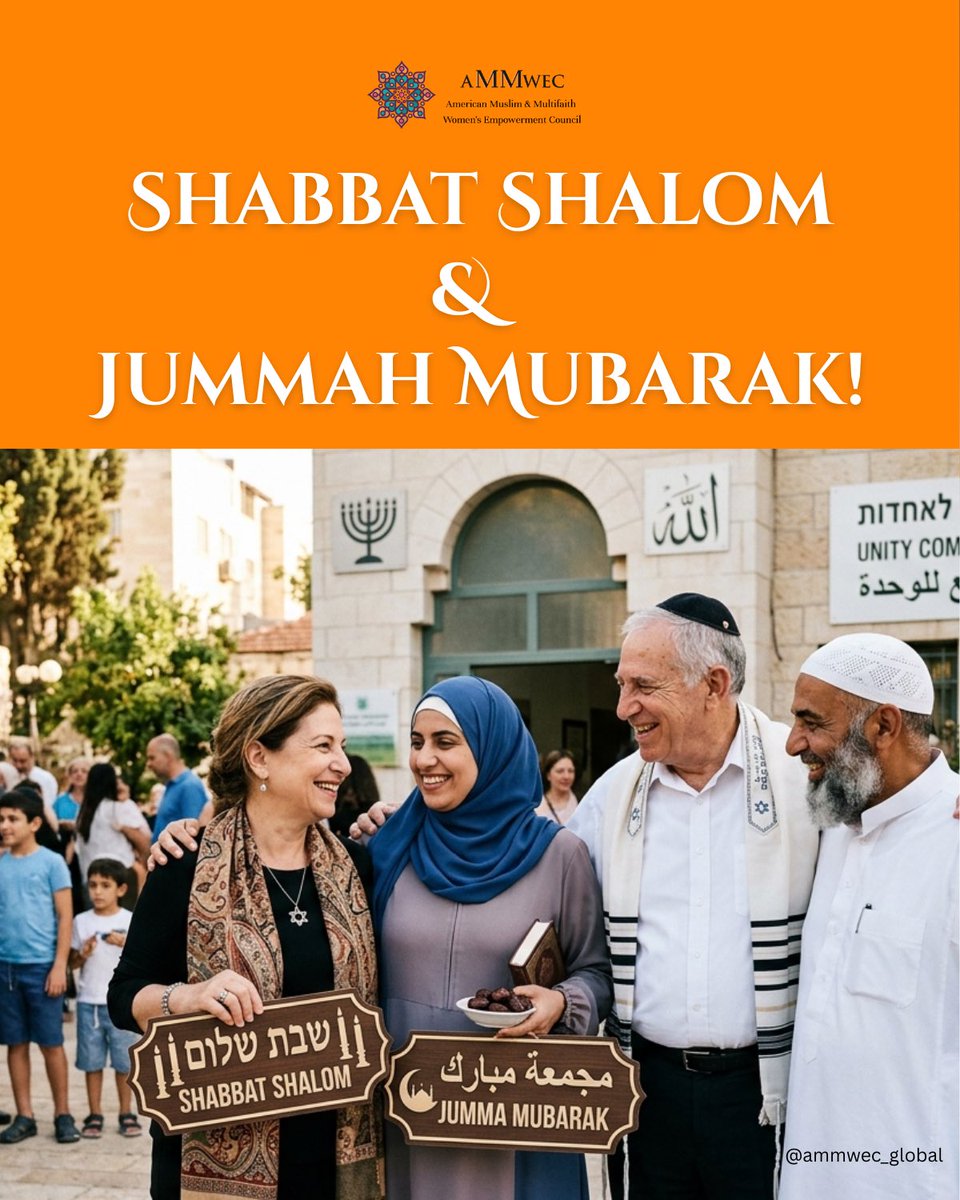 ammwecofficial's tweet image. Shabbat Shalom &amp;amp; Jummah Mubarak! May our shared faith inspire us to stand together for peace, understanding, and the dignity of all people. @anilaali 

 -AMMWEC

#shabbat #jummamubarak #interfaith #ammwec