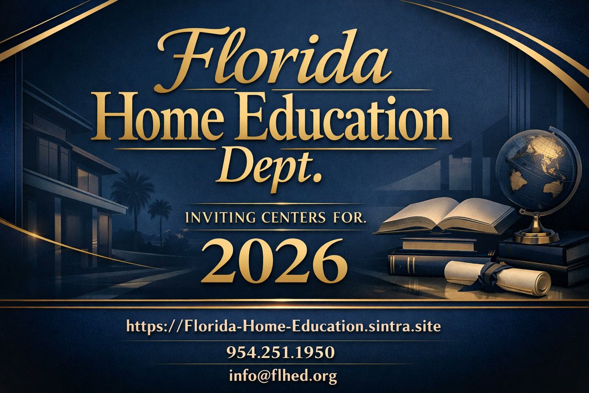 🚀 2026-27 STEP UP RENEWAL!
30-Day Approval Guarantee
✅ 31 Years Experience
✅ Return on Investment (ROI): 1 student covers fee.
Florida-Home-Education.sintra.site
954.251.1950 | Info@FLHED.org
- Grace Coca, CEO of FLHED - Florida Home Education Department