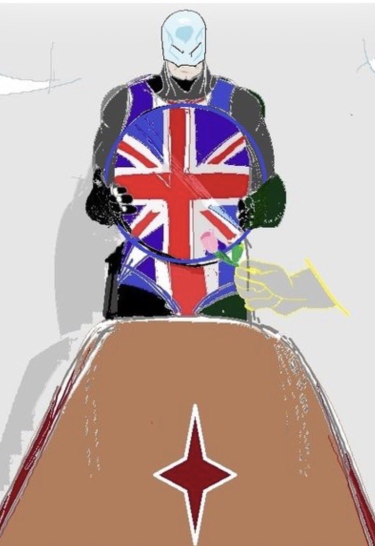 lurembergue's tweet photo. Capitão Britânia, morte da Rainha (Paint x Gemini) 
#Marvel https://t.co/9LmaR2yTVA
