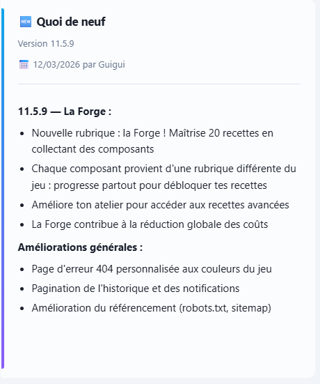 PlaneteKaria's tweet photo. Version 11.5.9 en ligne ! https://t.co/ESoCrPQ3yA