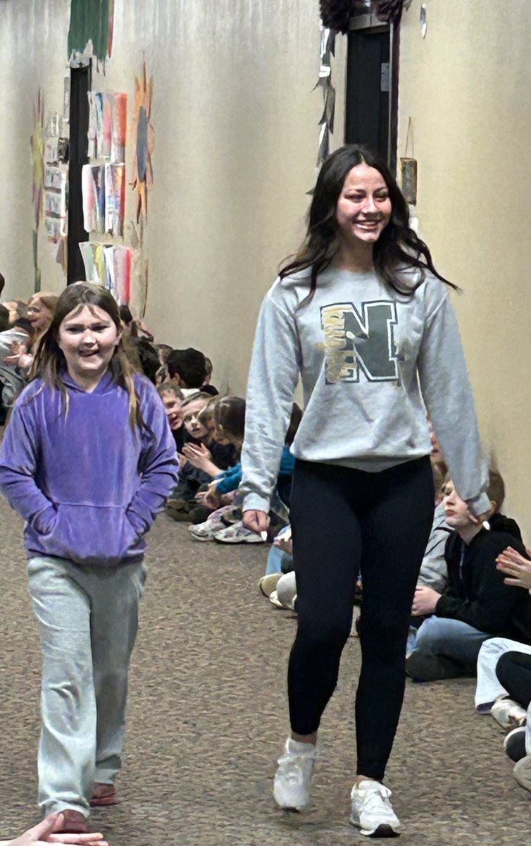 Northeastern student athlete Aubrie Irvine on her State Walk at NWS. Aubrie will compete in the Gymnastics State Finals at Ball State tomorrow. Good Luck to Aubrie. Go Knights!