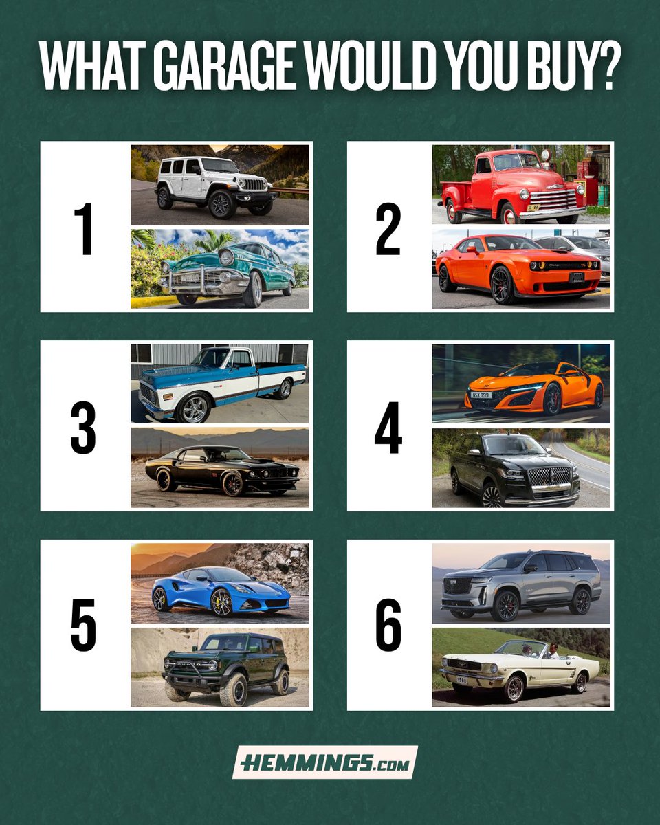 HemmingsNews's tweet image. Some people dream of one great car. We say why stop there? 

Which garage would you buy?

#Hemmings #CarLovers #CarCulture #DreamGarage #CarCollection