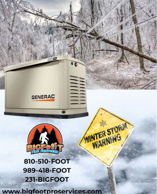 Winds are causing power outages throughout the state. We install full home generator systems. Message or give us a call 810-510-3668, 989-418-3668, or 231-244-3668