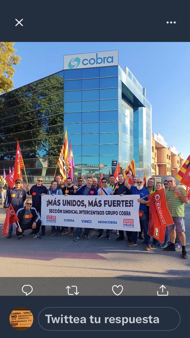 Sección Sindical i Cobra CCOO tweet media