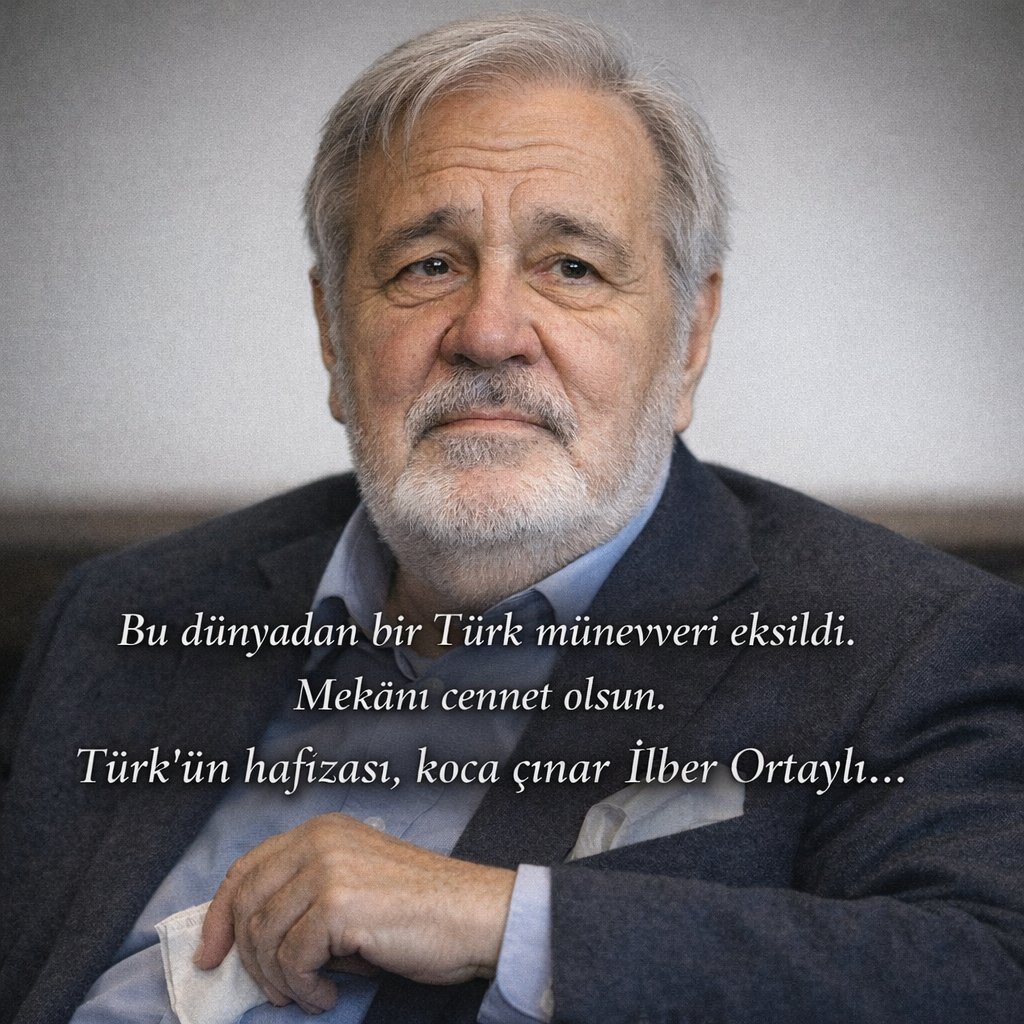 mleventerler's tweet photo. Bu dünyadan bir Türk münevveri eksildi. Mekânı cennet olsun.
Türk’ün hafızası, koca çınar İlber Ortaylı… https://t.co/4maQ1eyPwr