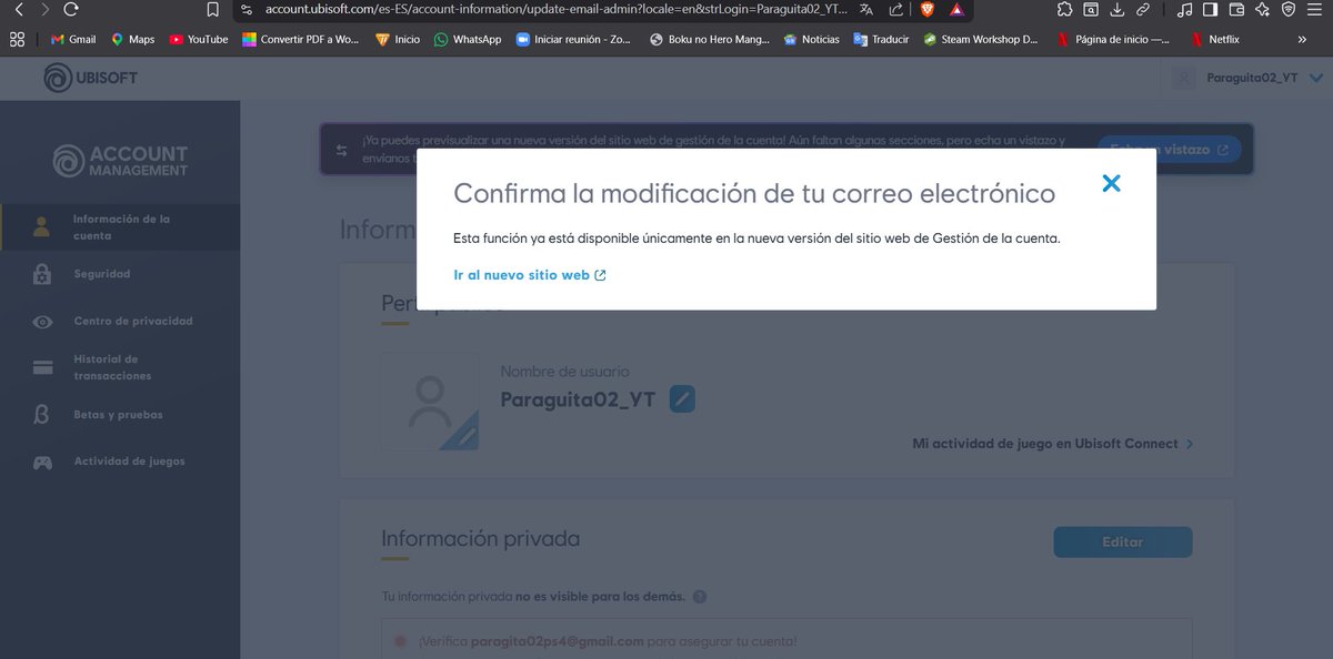 SamCastill35292's tweet photo. I need help with my Ubisoft account. I’ve been trying for several days to change the email, but every verification link redirects to the new Ubisoft account website and gives a error. Support keeps sending the same link and the issue isn’t resolved. i need help @UbisoftSupport https://t.co/6qTgRIr6SS