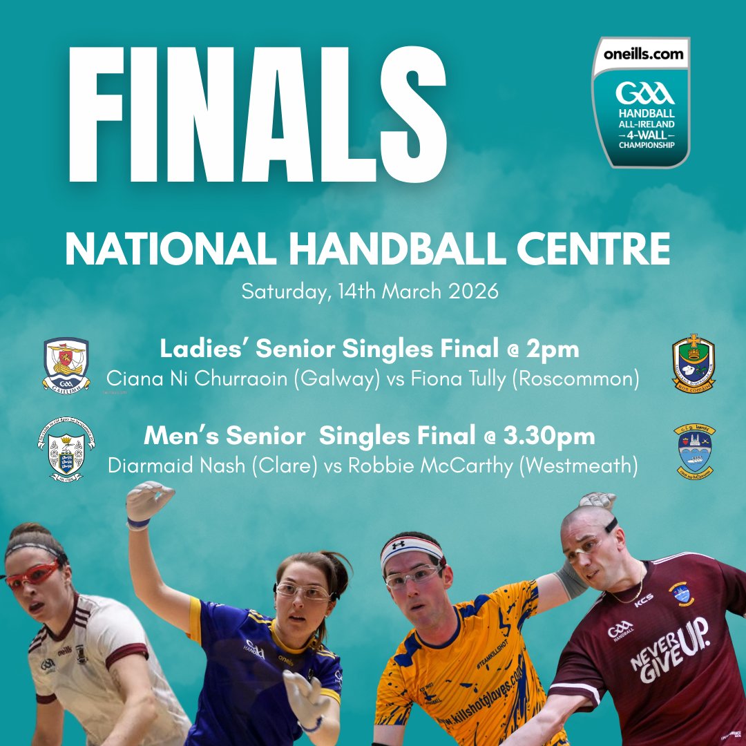 GAA_Handball's tweet photo. ๐ https://t.co/elihuB6CvO All-Ireland 4-Wall Senior Singles Finals.
๐ซ Tickets: https://t.co/3x0DnxKMU2
๐ฝ๏ธLive Stream @SportTG4 https://t.co/wVH2mkUHDg
#GAAHandball #GAABelong https://t.co/9ADZHT8O30