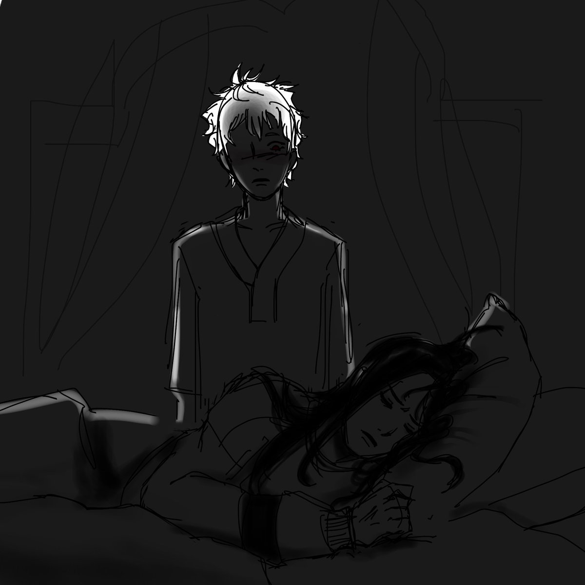 SuG4R_cR4SHhA's tweet image. When your master like to watch you sleep cause it fuels something burning deep inside of him and gets him excited and you don’t know 🤣🤣😂😅
#twstファンアート #jamikali
#relationshipgoals #healthy