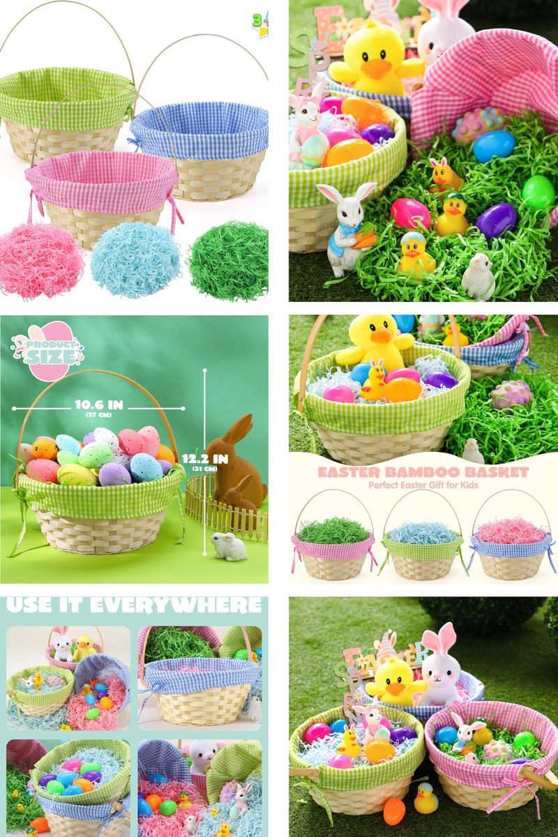 mdrashedakon's tweet photo. JOYIN Easter Bamboo Basket Set – Kids Easter Egg Hunt Baskets with Grass Filler
https://t.co/ucpyyzwE3Y 
#JOYIN
#EasterBasketIdeas
#EasterEggHunt
#KidsEasterBasket
#EasterDecor
#EasterPartyIdeas
#SpringHoliday
#EasterTreats
#HolidayFun
#KidsPartyIdeas https://t.co/zRQEhJtuUc