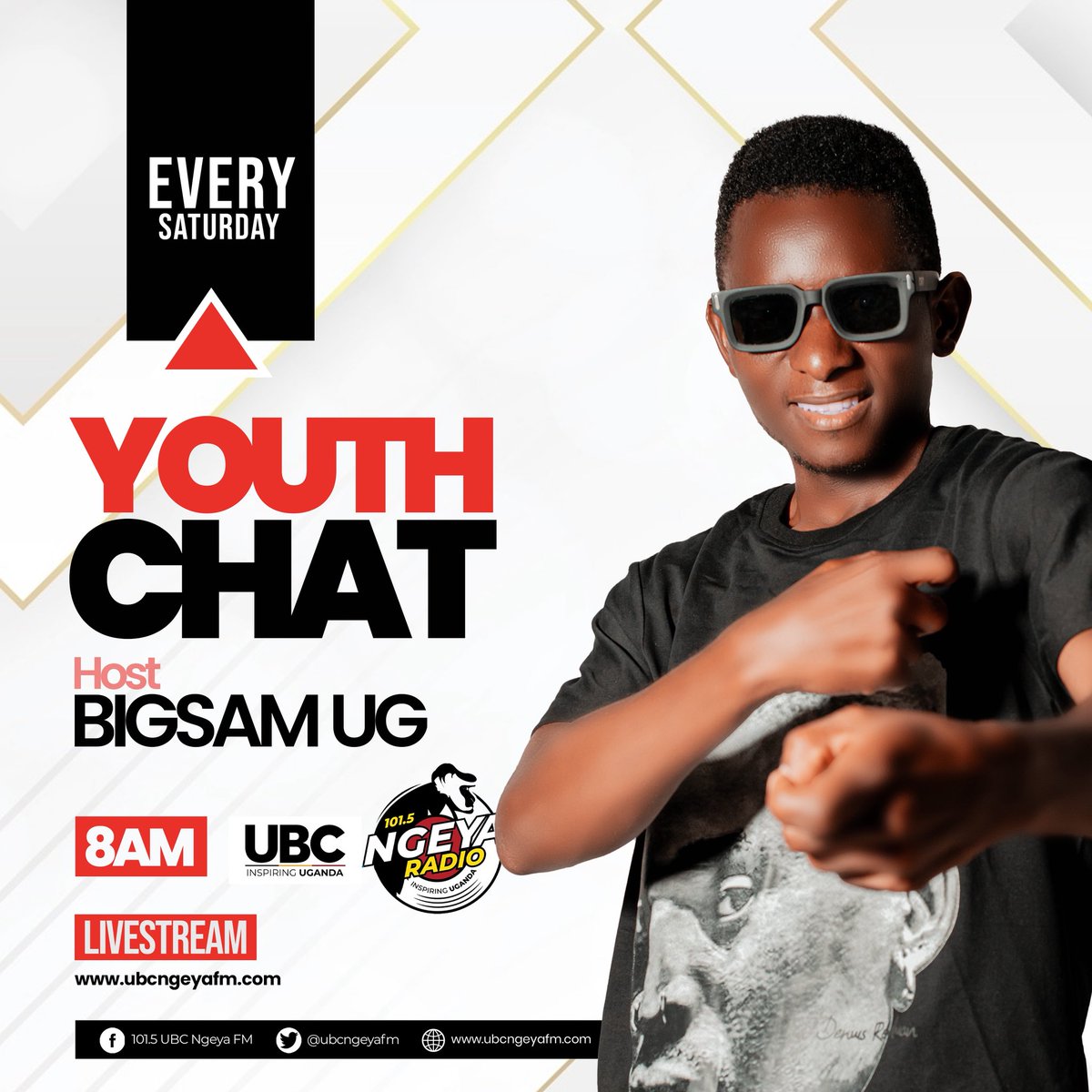 Saturday mornings are better only if tune to <a href="/ubcngeyaradio/">101.5 UBC Ngeya FM</a> 

8AM Live. Only  youth vibes all the way.