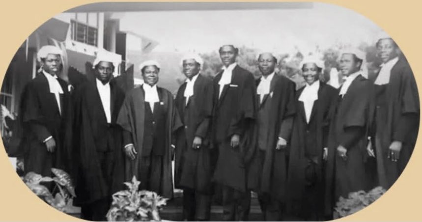 The first graduating class of Ghana School of Law

1963