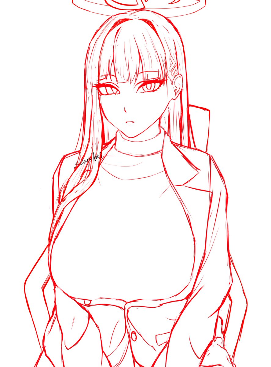 SebasArt0's tweet photo. Tsukatsuki Rio WIP 
#BlueArcive #riotsukatsuki https://t.co/OnANhVlZWL