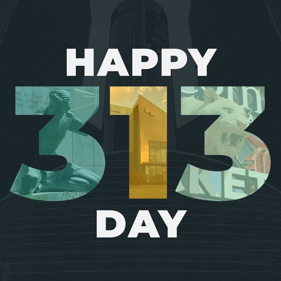 Lady_J_8's tweet photo. YO Detroit! #Happy313Day #Detroit313 #thisiswhatdetroitlookslike #detroitpride https://t.co/yoT6iJsZwa