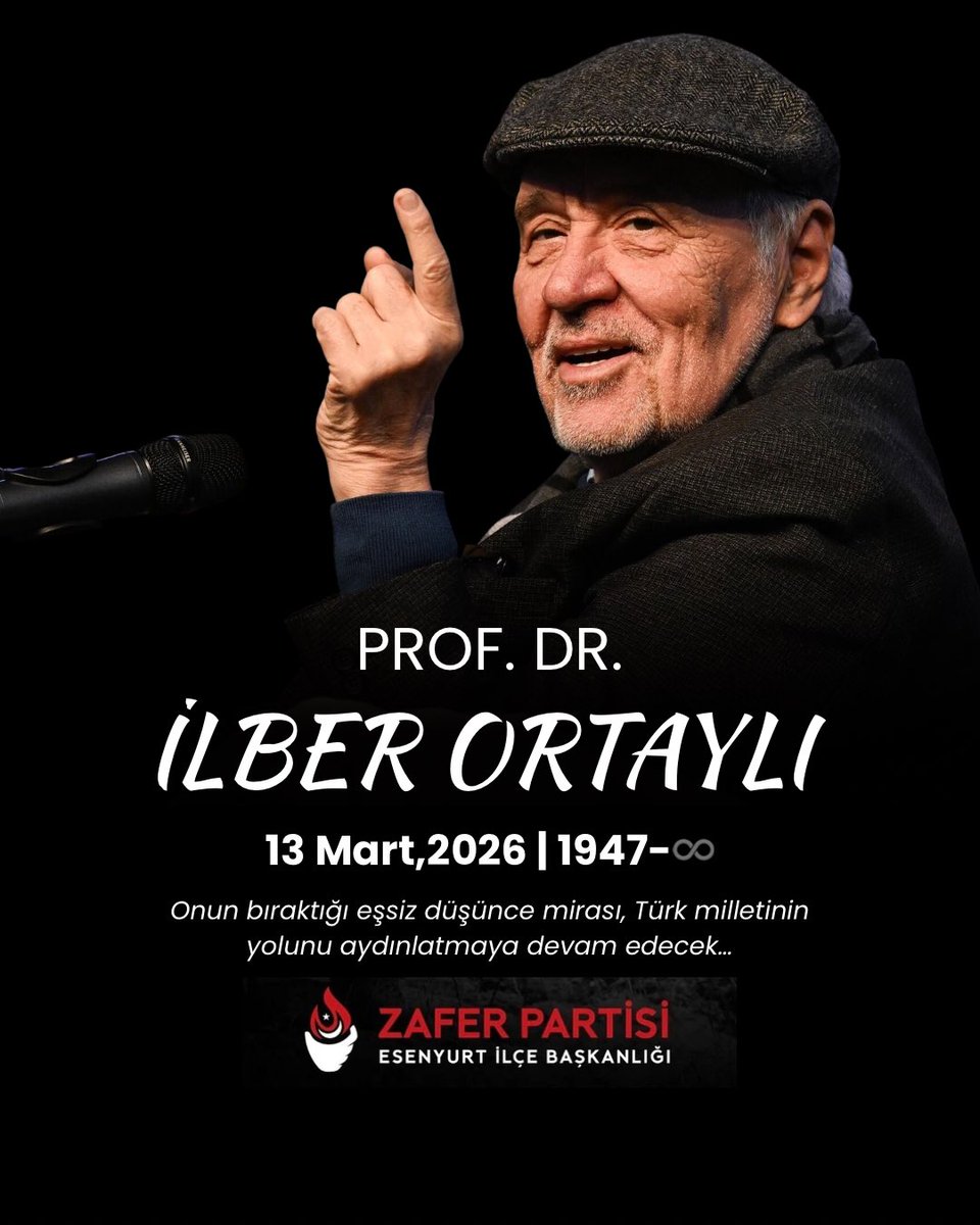Türk tarihçiliğinin dünyadaki sesi, milletimizin ortak hafızası kıymetli hocamız Prof. Dr. İlber Ortaylı’nın vefatını derin bir üzüntüyle öğrendik.

Ömrünü Türk kültürüne, tarihine ve devlet geleneğine adamış; birikimiyle sadece tarihçilere değil, tüm Türk milletine rehberlik