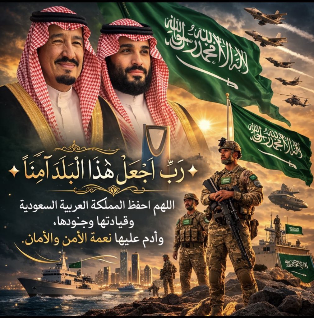 <a href="/AzizbagBag/">عبدالعزيز أحمد بغلف🇸🇦</a> <a href="/modgovksa/">وزارة الدفاع</a> العشر الاواخر ليلة ٢٥ 
#ساعة_استجابة 
#آخر_جمعة_من_رمضان ١٤٤٧هـ
قبل غروب الشمس🌞🌤️

🇸🇦💚🇸🇦
دعاء لخادم الحرمين الشريفين #الملك_سلمان_بن_عبدالعزيز_آل_سعود 
• اللهم احفظ خادم الحرمين الشريفين الملك سلمان بن عبدالعزيز بحفظك، وألبسه ثوب الصحة والعافية، وأمدّ في عمره على طاعتك، واجعله