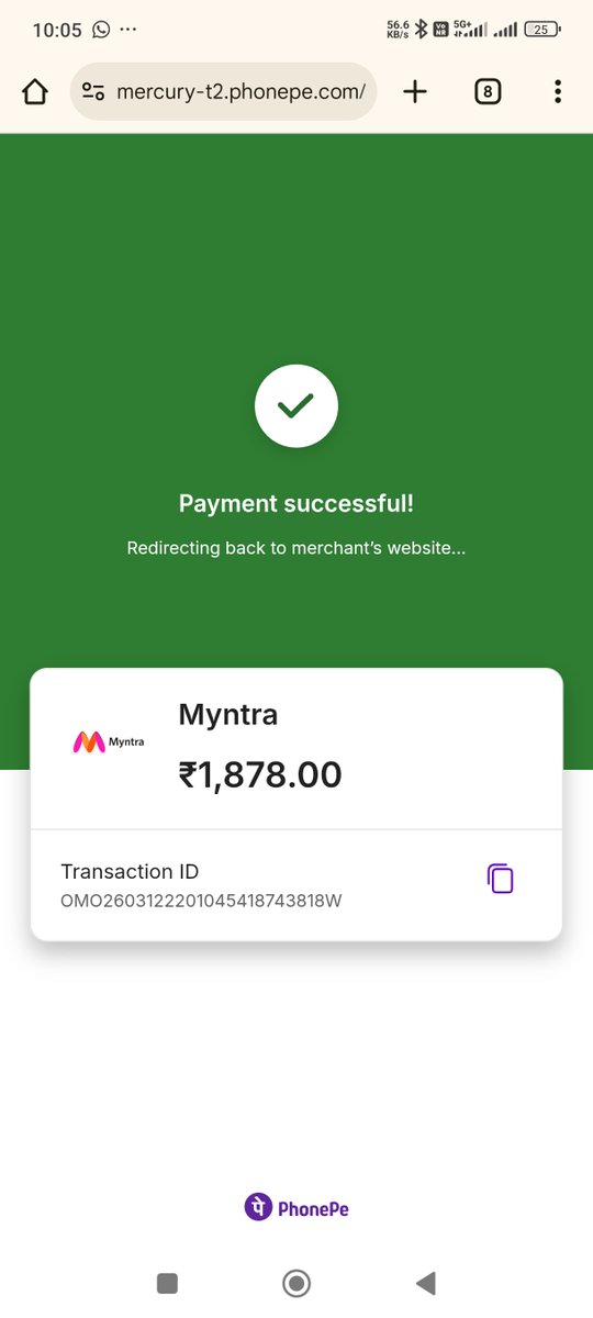 SakshiPriya01's tweet photo. @MyntraSupport 
I placed an order yesterday and it is not showing in my orders https://t.co/GEIQ6EVGoJ