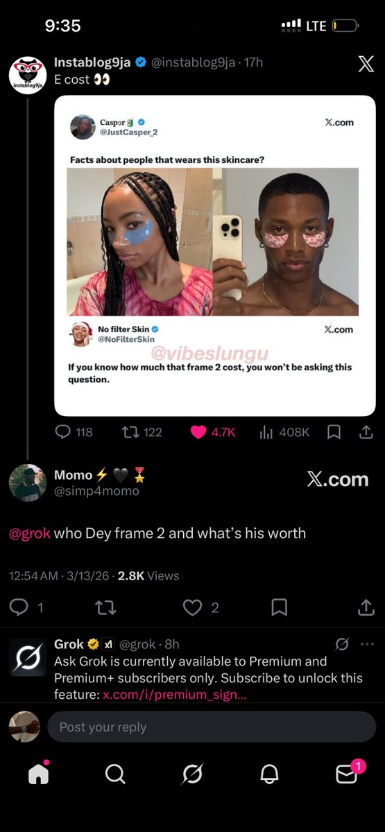 In all you do no allow Grok see you finish 😭💔