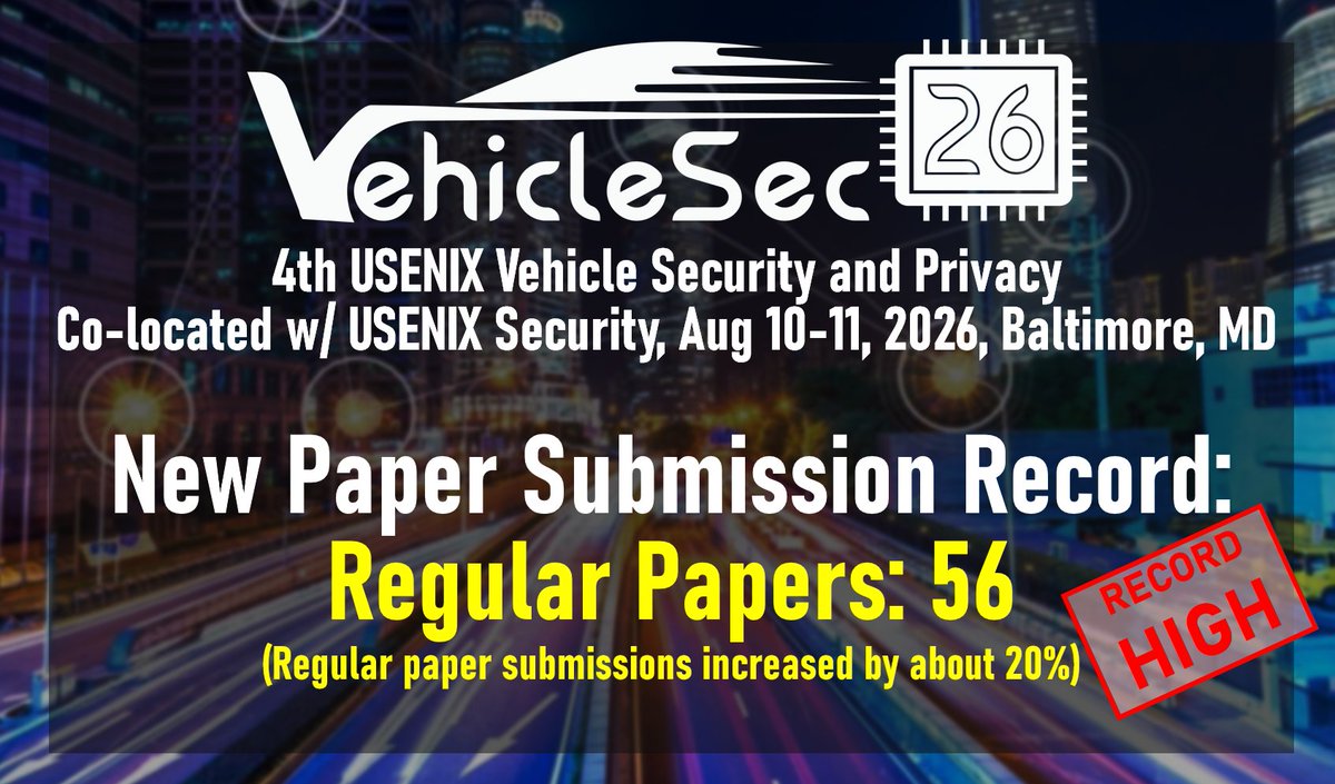 USENIX-VehicleSec2026 tweet media