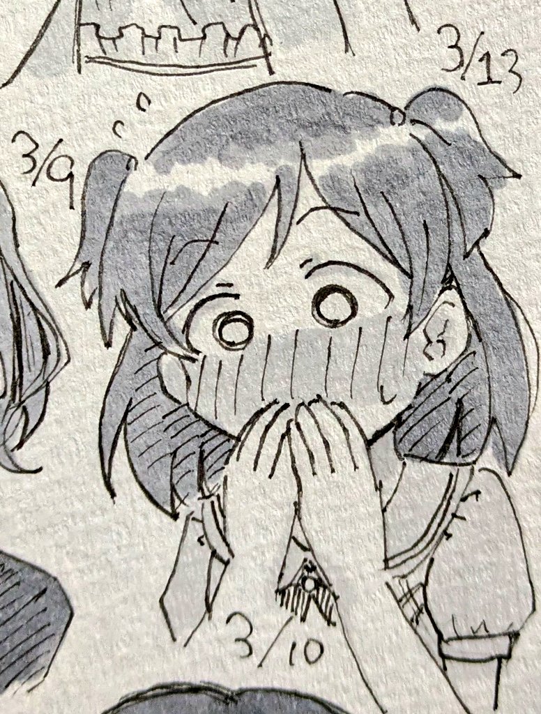 今日は青羽さんを描きました 