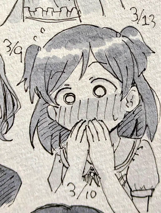 今日は青羽さんを描きました 